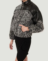 LEEMAN TWEED PATENT LEATHER JACKET  image number null